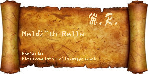 Meláth Rella névjegykártya